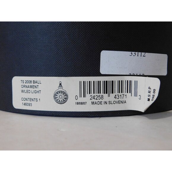 Waterford Crystal 2008 Ornament Times Square Ball 100th Anniversary LED Light Up - Picture 10 of 10